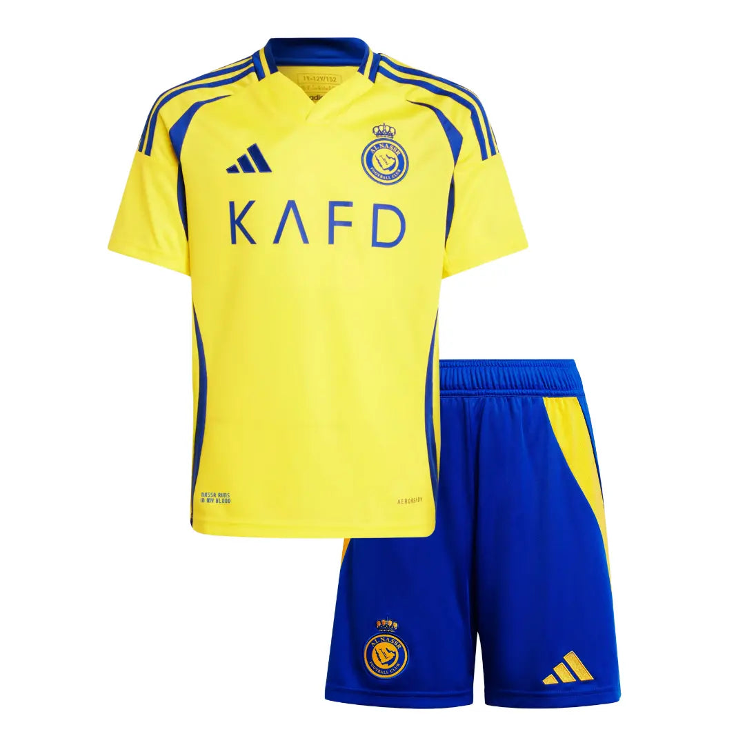Conjunto Infantil Al-Nassr 2024/25 Home - #7 RONALDO - Tamanho 18 (3-4 Anos)