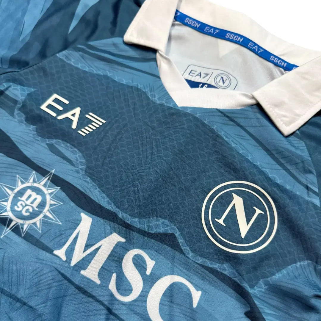 Camisa Napoli 2024/25 Fourth - Partenope Jersey - Kit Torcedor Infantil