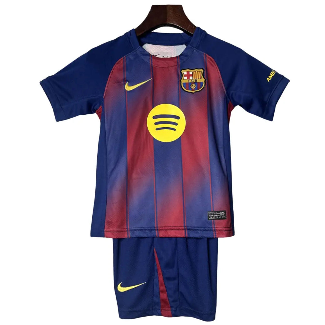 Conjunto Infantil Barcelona 2025/26 Home - Tamanho 18 (3-4 Anos)