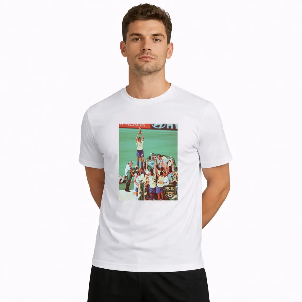 Camiseta MC10 Brasil Capita 2002 Branca 100% Algodão 30.1