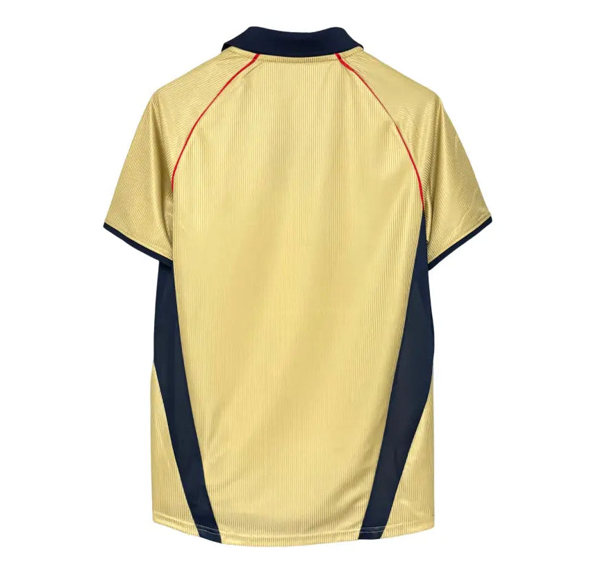 Camisa Arsenal Retrô 2001/02 Away Dourada