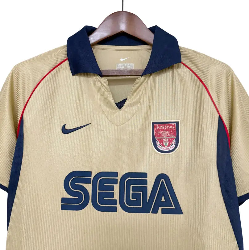 Camisa Arsenal Retrô 2001/02 Away Dourada