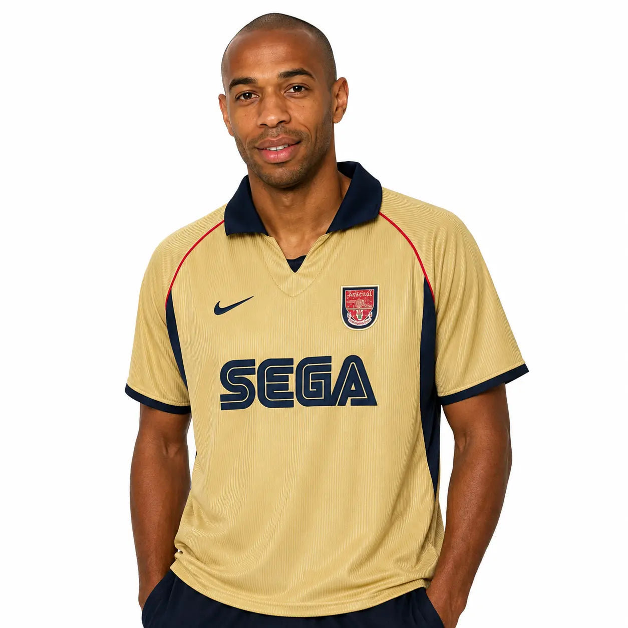 Camisa Arsenal Retrô 2001/02 Away Dourada