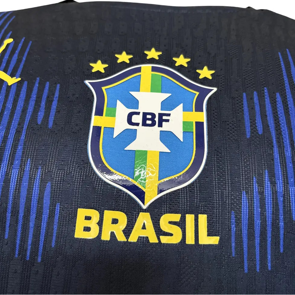 Camisa Brasil 2026 Away Azul - Manga Longa - Versão Jogador