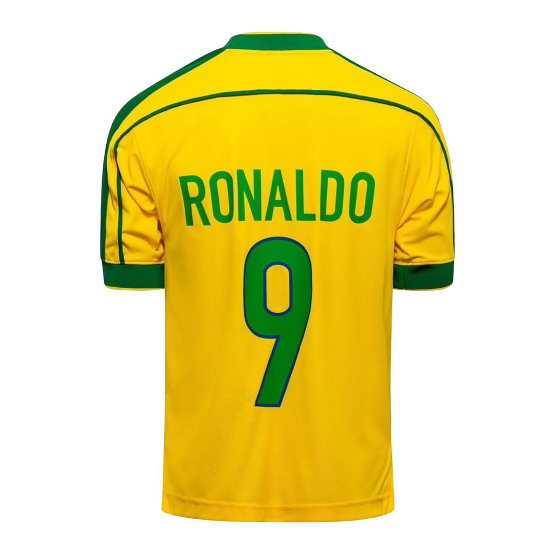 Camisa Brasil 1998 Home #9 RONALDO - Tamanho G (L)