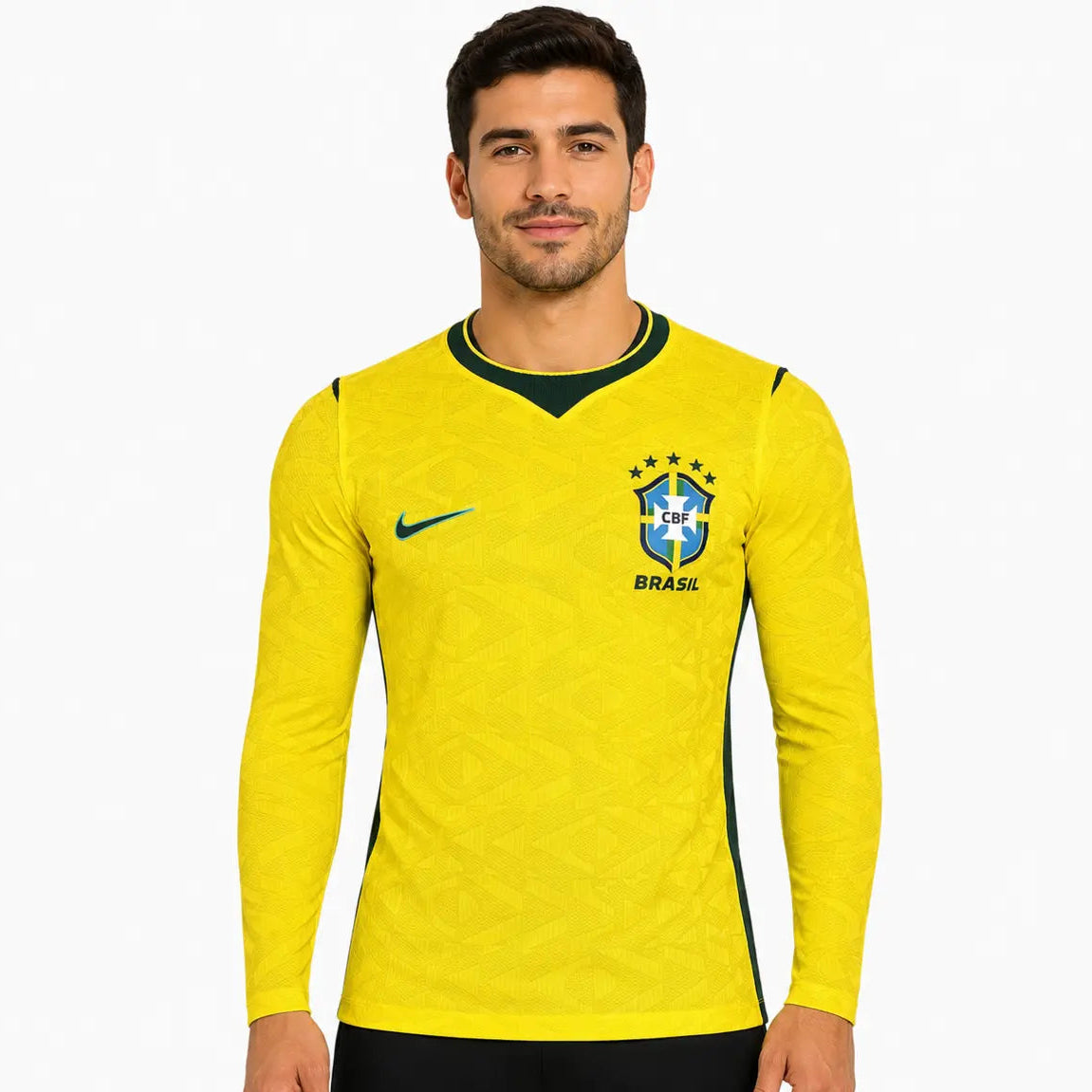 Camisa Brasil 2026 Home - Manga Longa - Versão Jogador