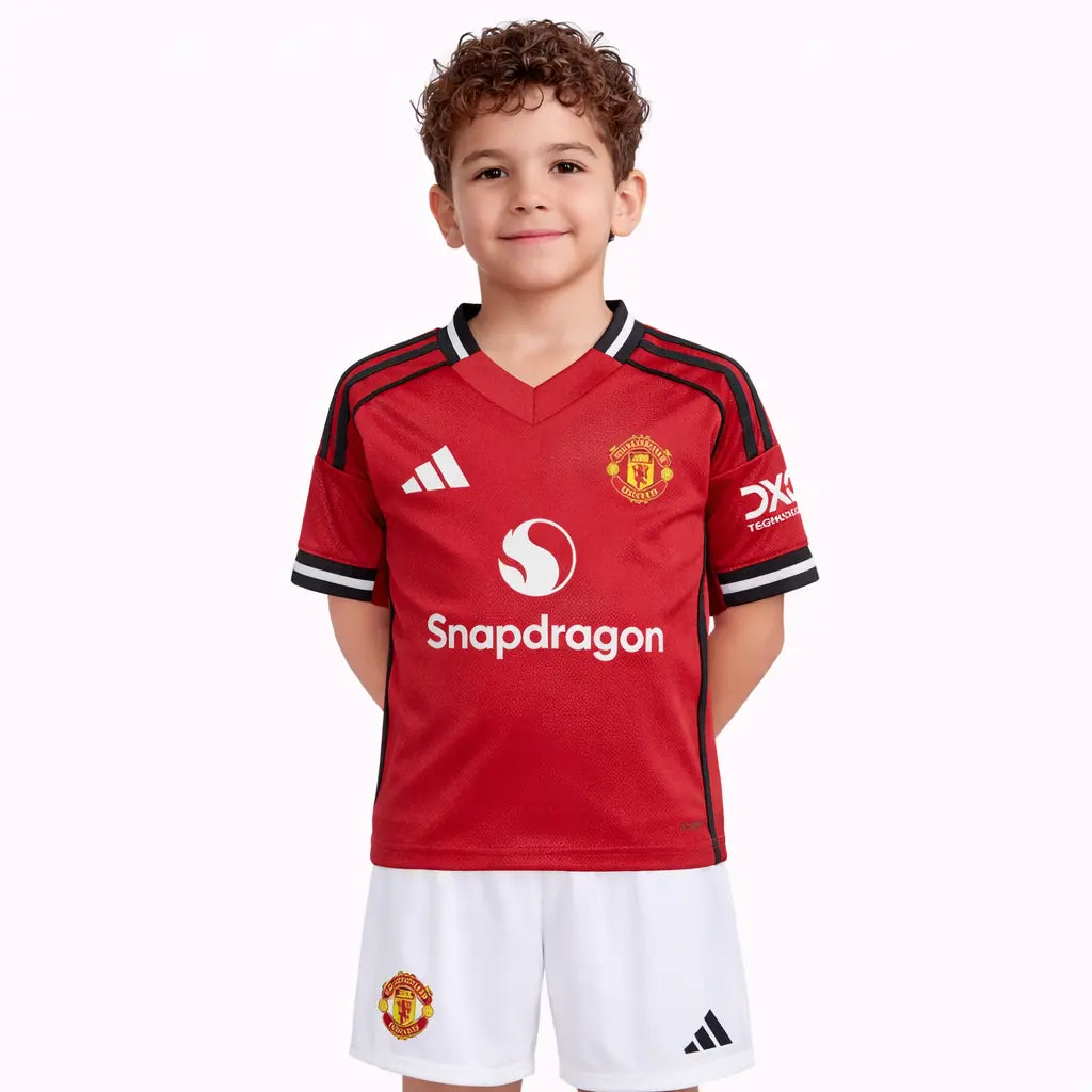 Conjunto Infantil Manchester United 2025/26 Home