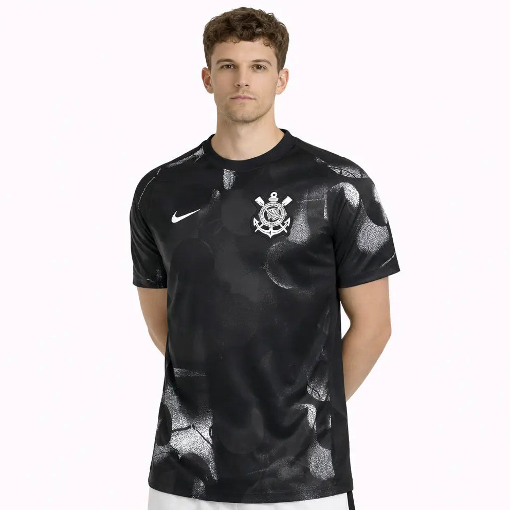 Camisa Timão 2025 Pré-Jogo Preta