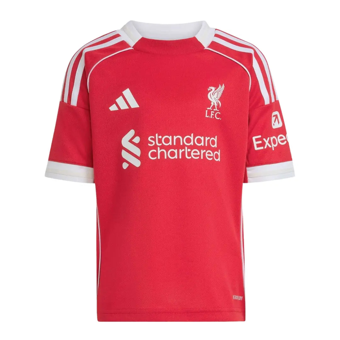 Conjunto Infantil Liverpool 2025/26 Home - Tamanho 28 (12-13 Anos)