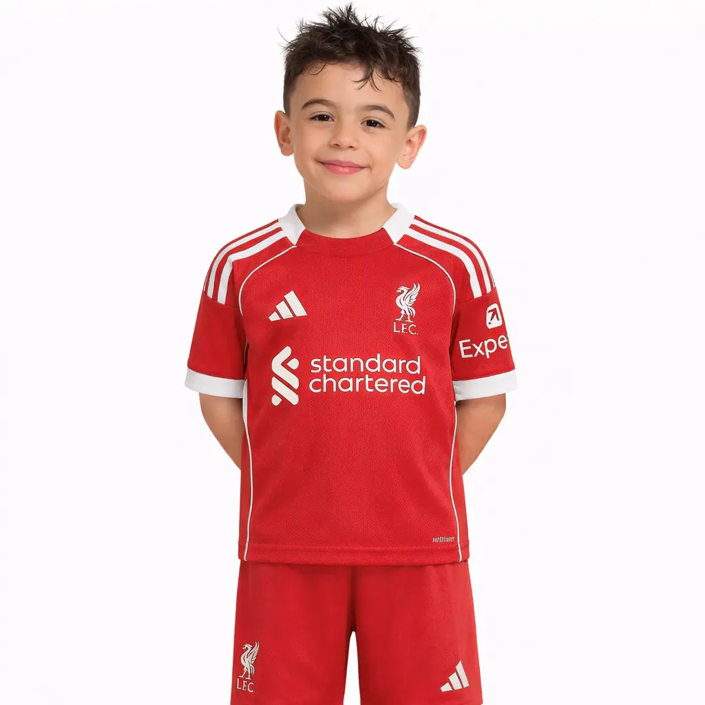 Conjunto Infantil Liverpool 2025/26 Home