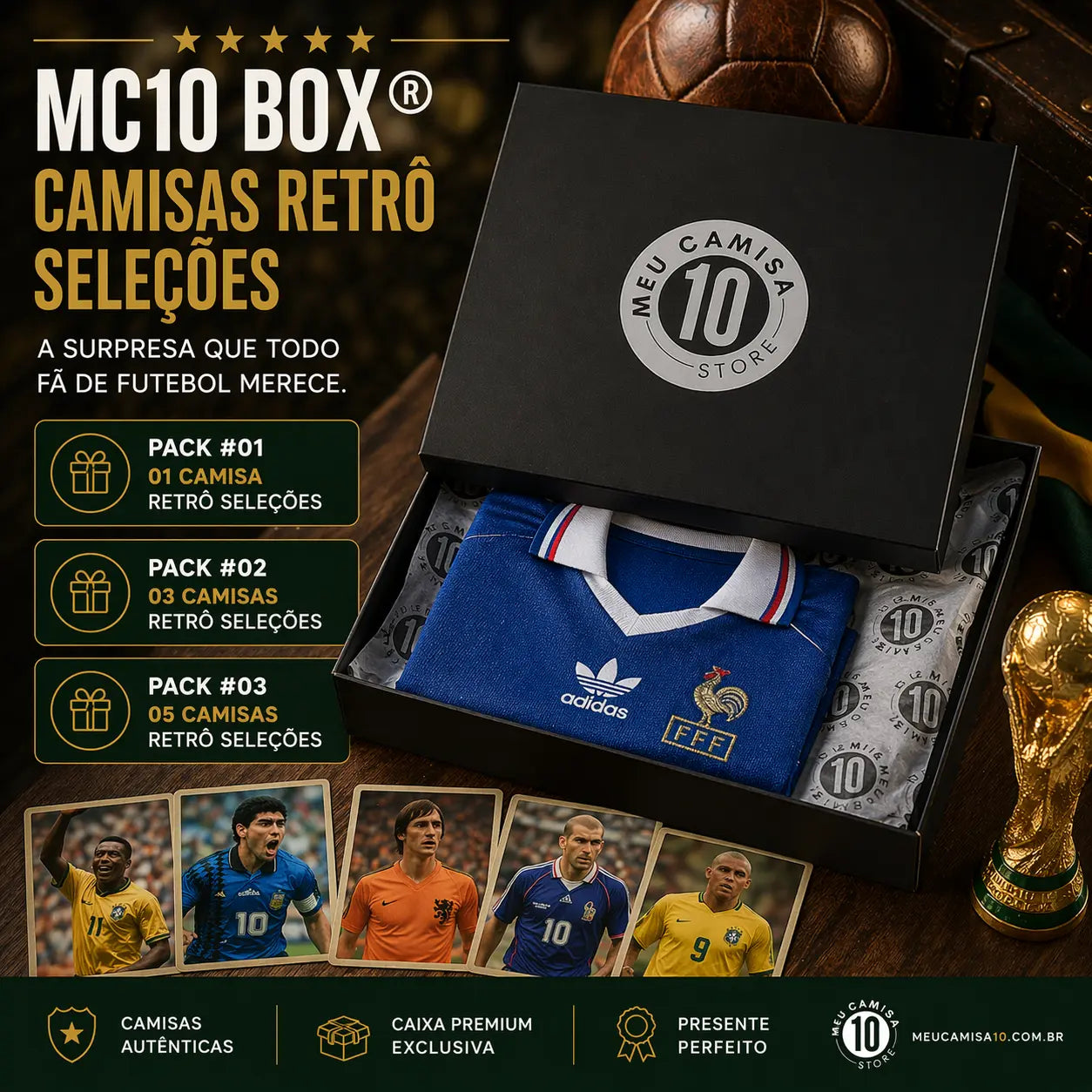 MC10 Box® - Camisas Retrô Seleções