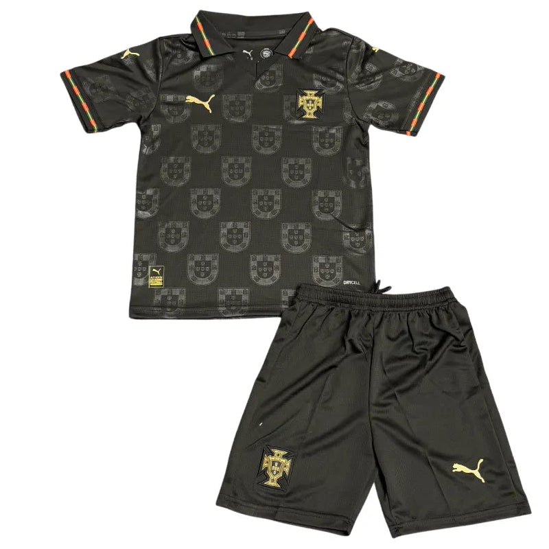 Conjunto Infantil Portugal 2026 - Pantera Negra