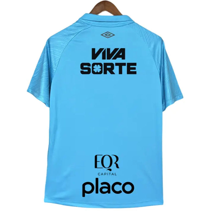 Camisa Santos 2025 Third Azul - Com Patrocínio - Masculina