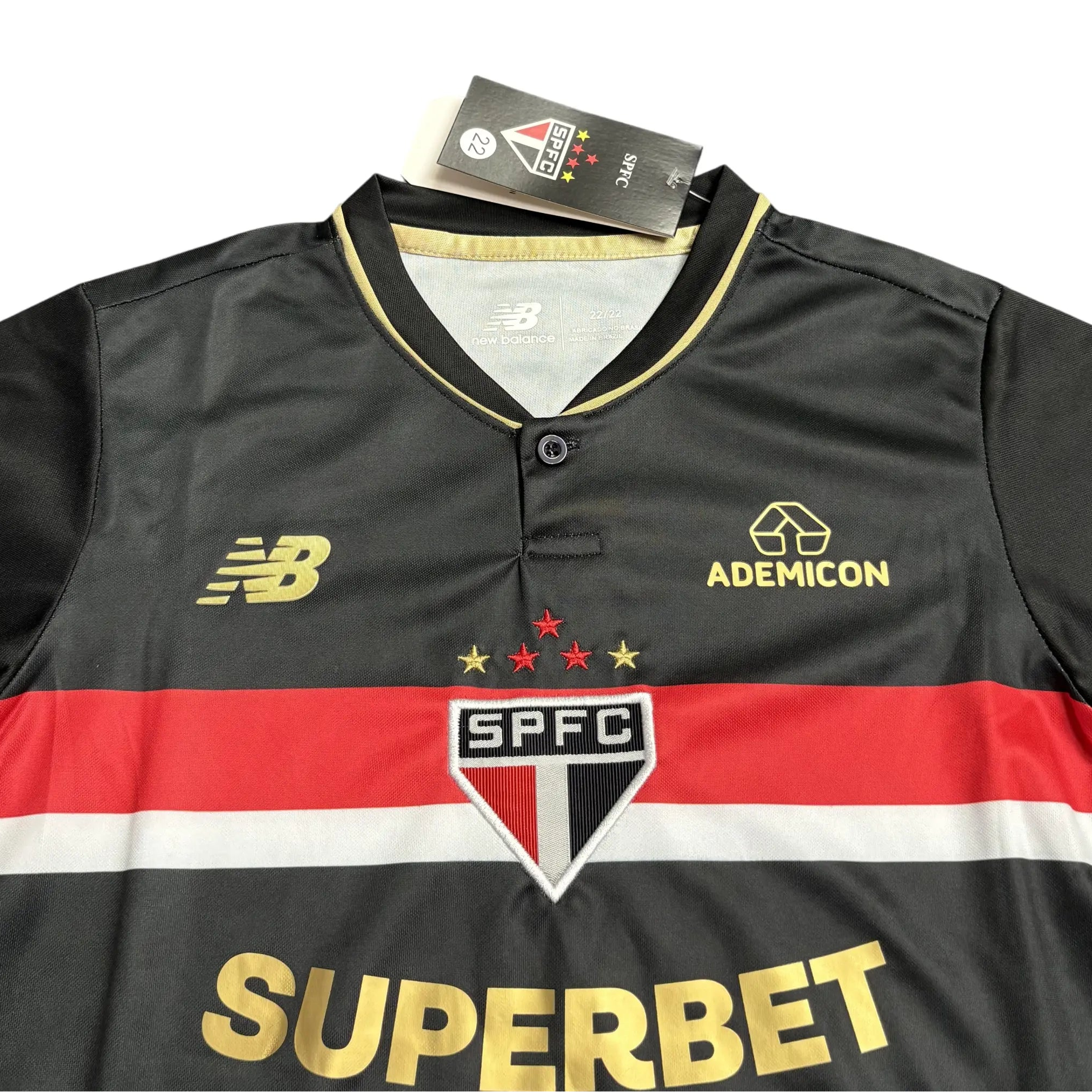 Conjunto Infantil São Paulo 2025 Third Preta