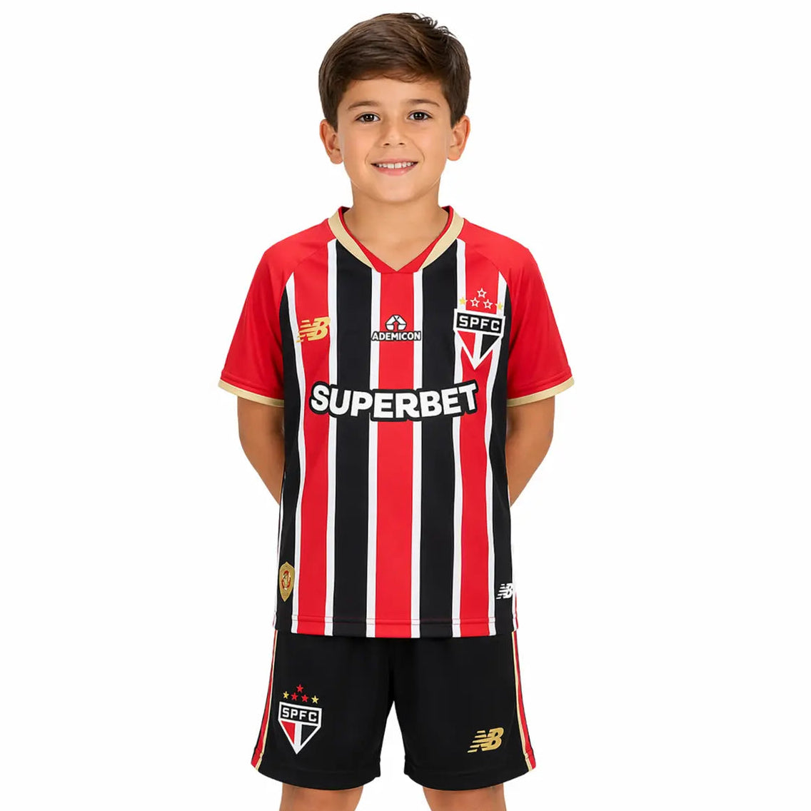 Conjunto Infantil São Paulo 2025 Away