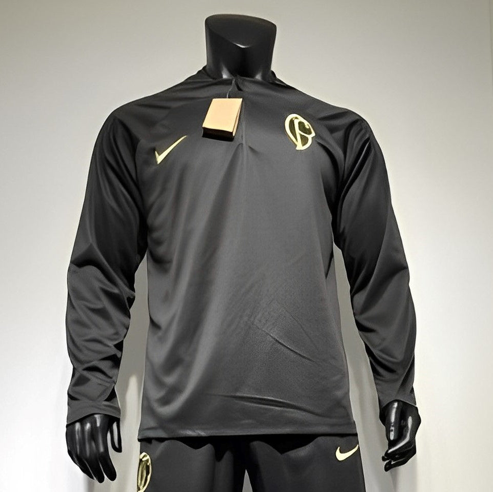 Camiseta de Treino Manga Longa Meio-Zíper Timão 2022 Strike