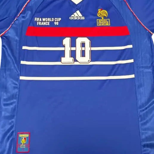 Camisa França 1998 Home #10 ZIDANE - Tamanho G (L)
