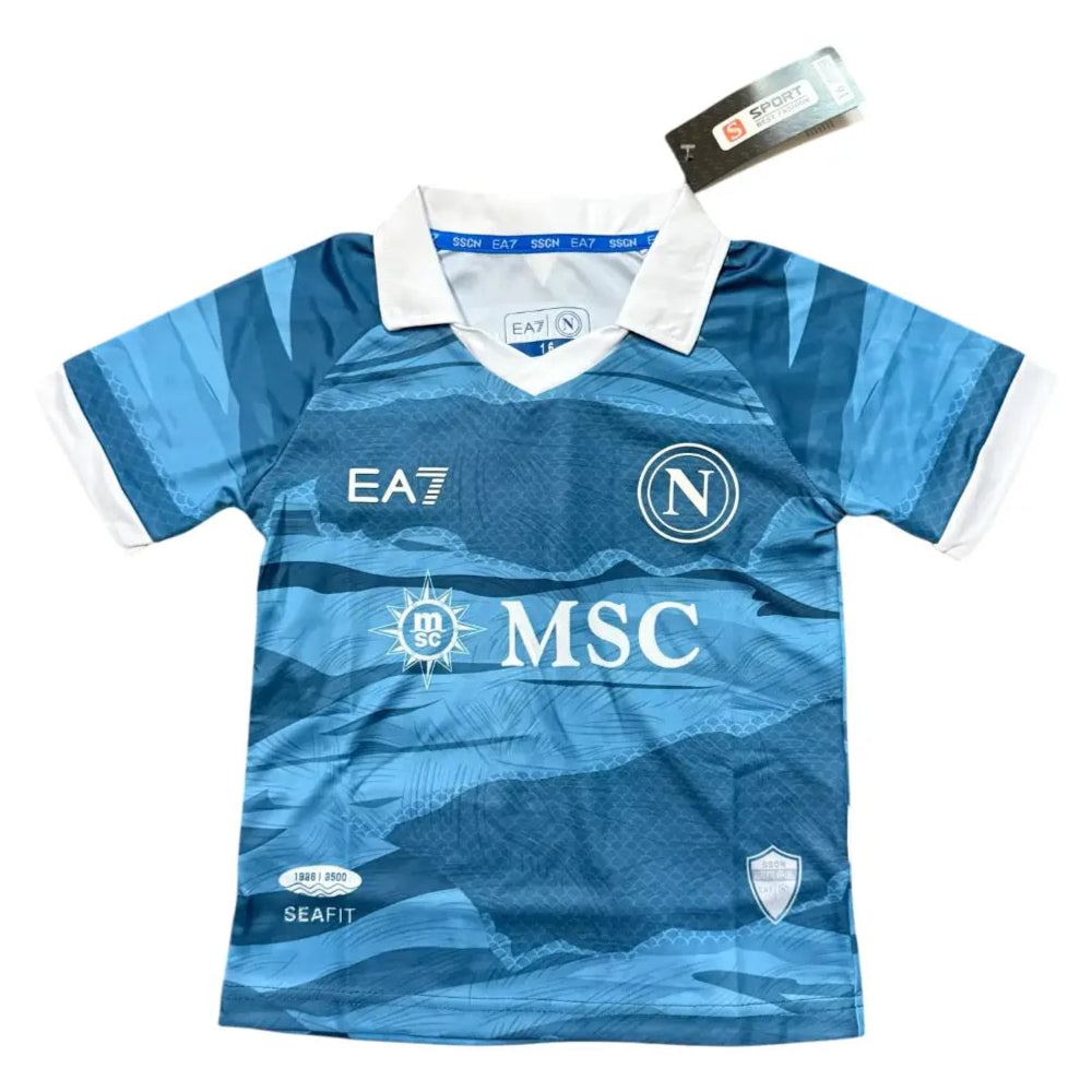 Camisa Napoli 2024/25 Fourth - Partenope Jersey - Kit Torcedor Infantil