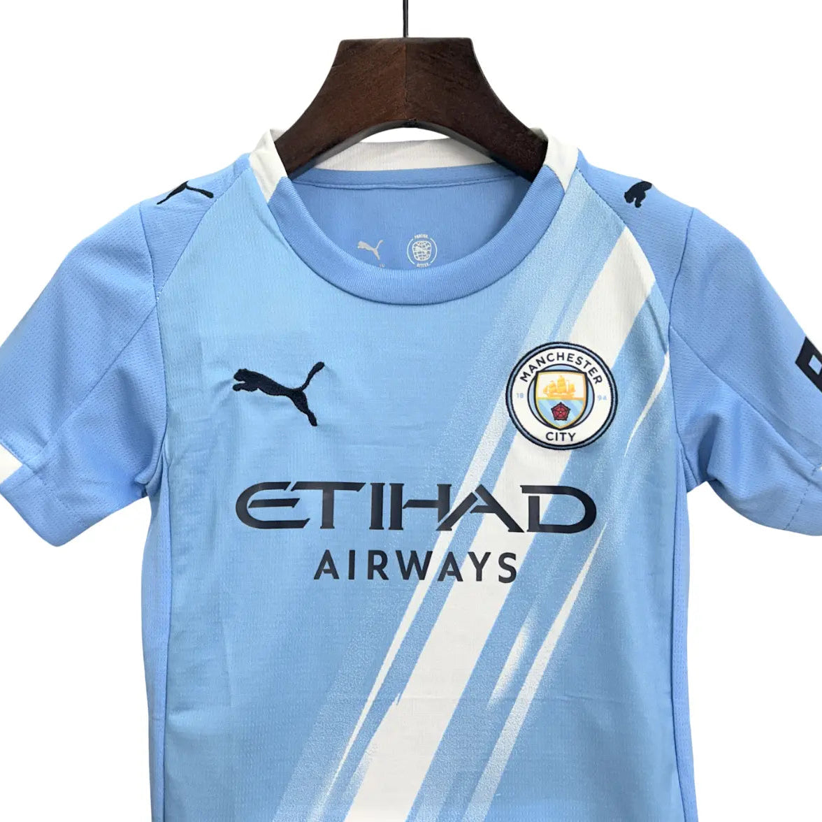 Conjunto Infantil Manchester City 2025/26 Home - Tamanho 26 (11-12 Anos)