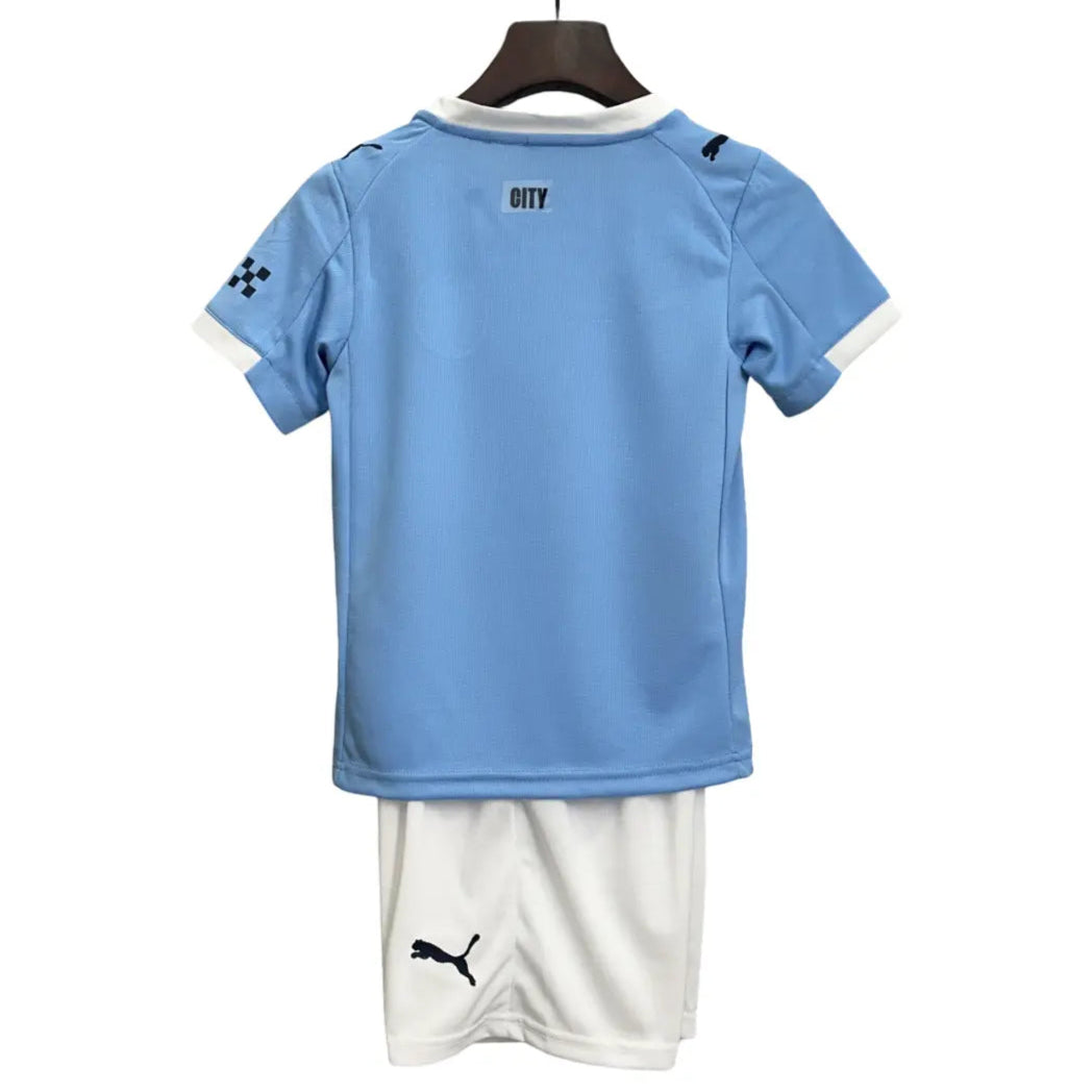 Conjunto Infantil Manchester City 2025/26 Home - Tamanho 26 (11-12 Anos)