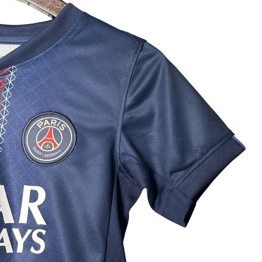 Camisa PSG Paris Saint Germain 2025/26 Home - Kit Infantil - Tamanho 22 (6-7 Anos)