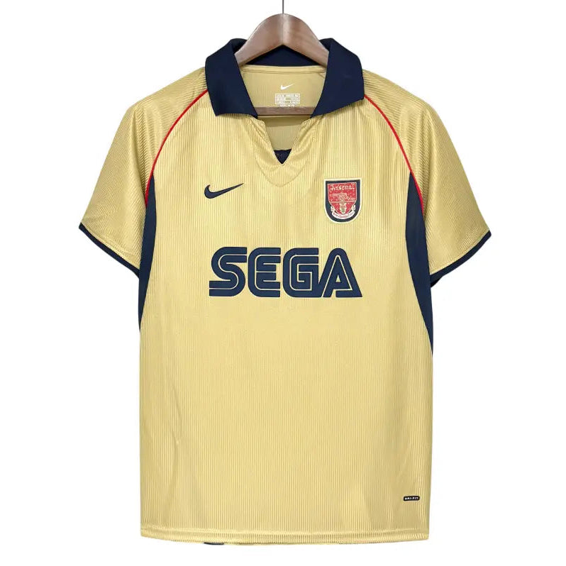 Camisa Arsenal Retrô 2001/02 Away Dourada