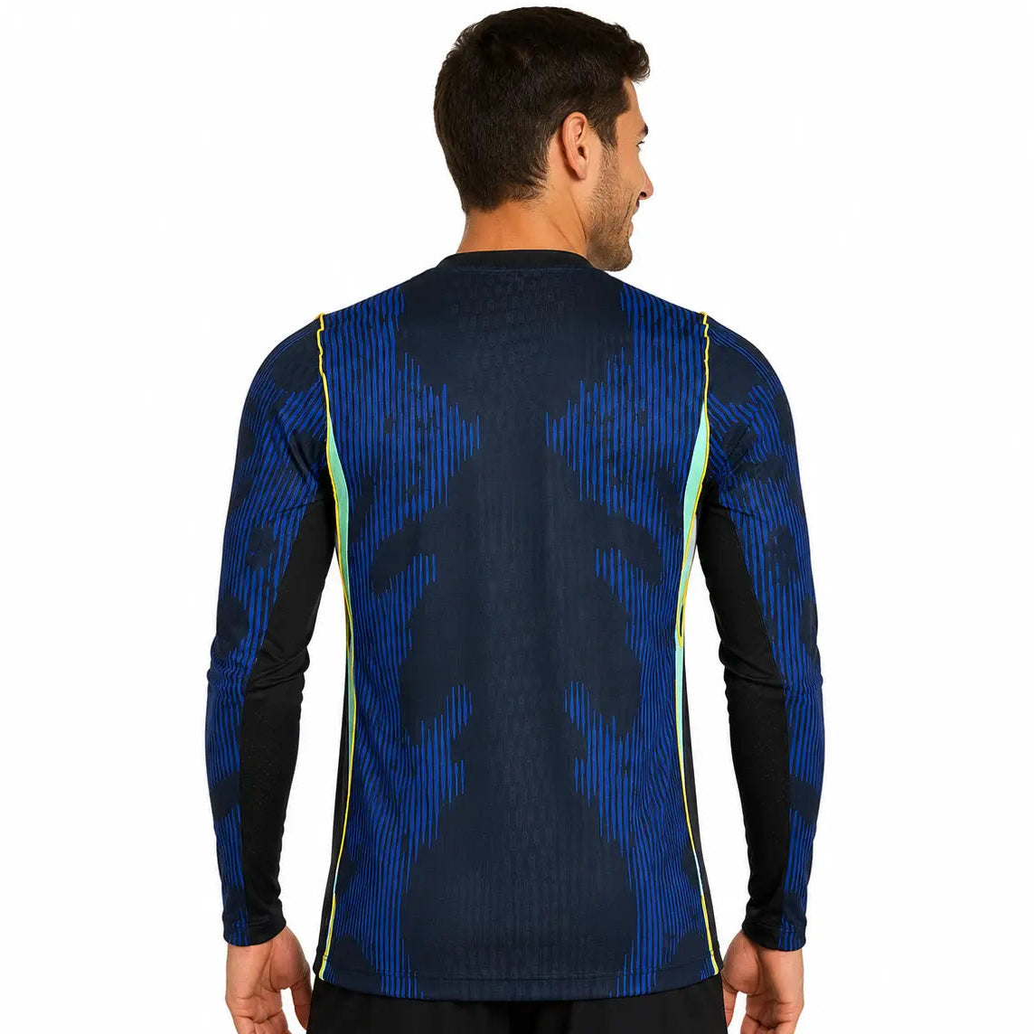 Camisa Brasil 2026 Away Azul - Manga Longa - Versão Jogador
