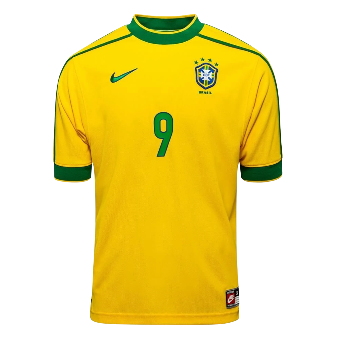 Camisa Brasil 1998 Home #9 RONALDO - Tamanho G (L)