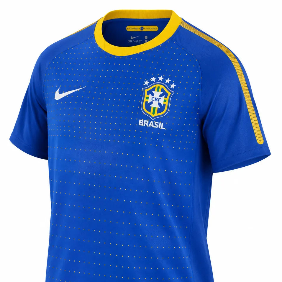 Camisa Brasil 2010 Away Azul - Tamanho XGG (2XL)
