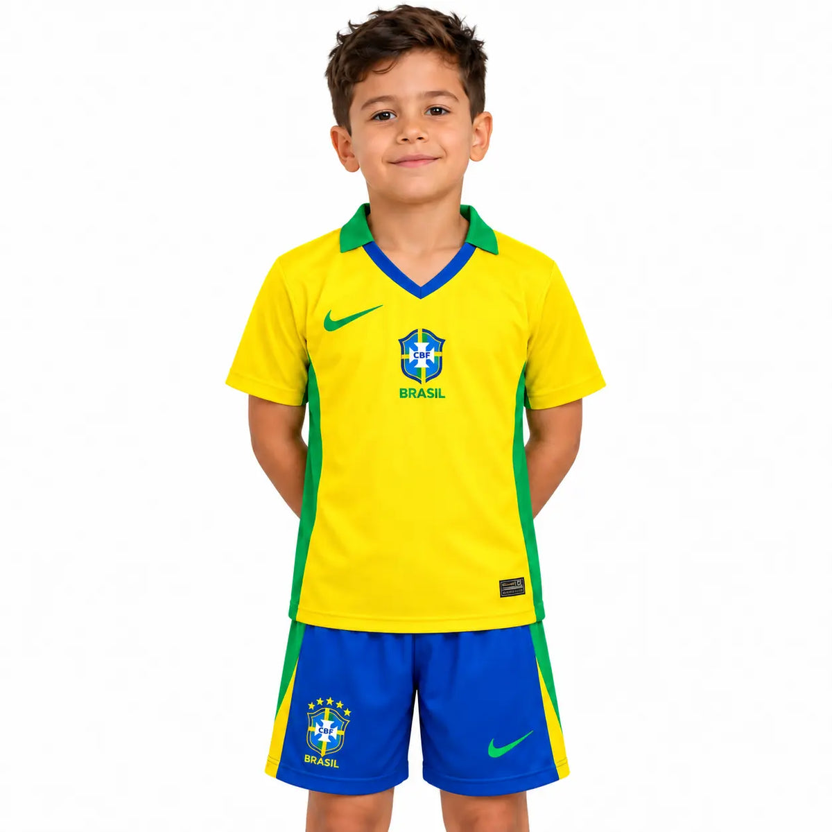 Conjunto Infantil Brasil 2025 Home - #10 JOÃO - Tamanho 28 (12-13 Anos)