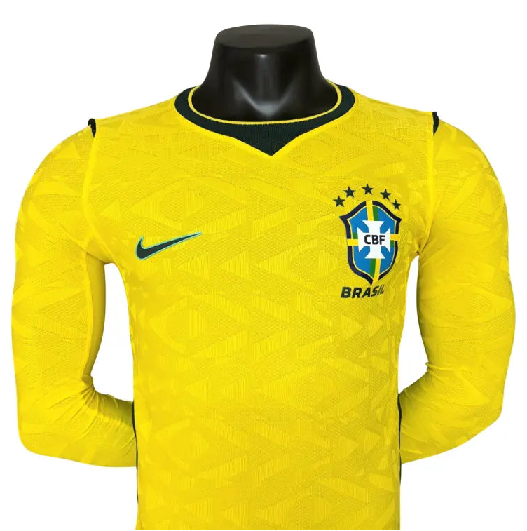 Camisa Brasil 2026 Home - Manga Longa - Versão Jogador
