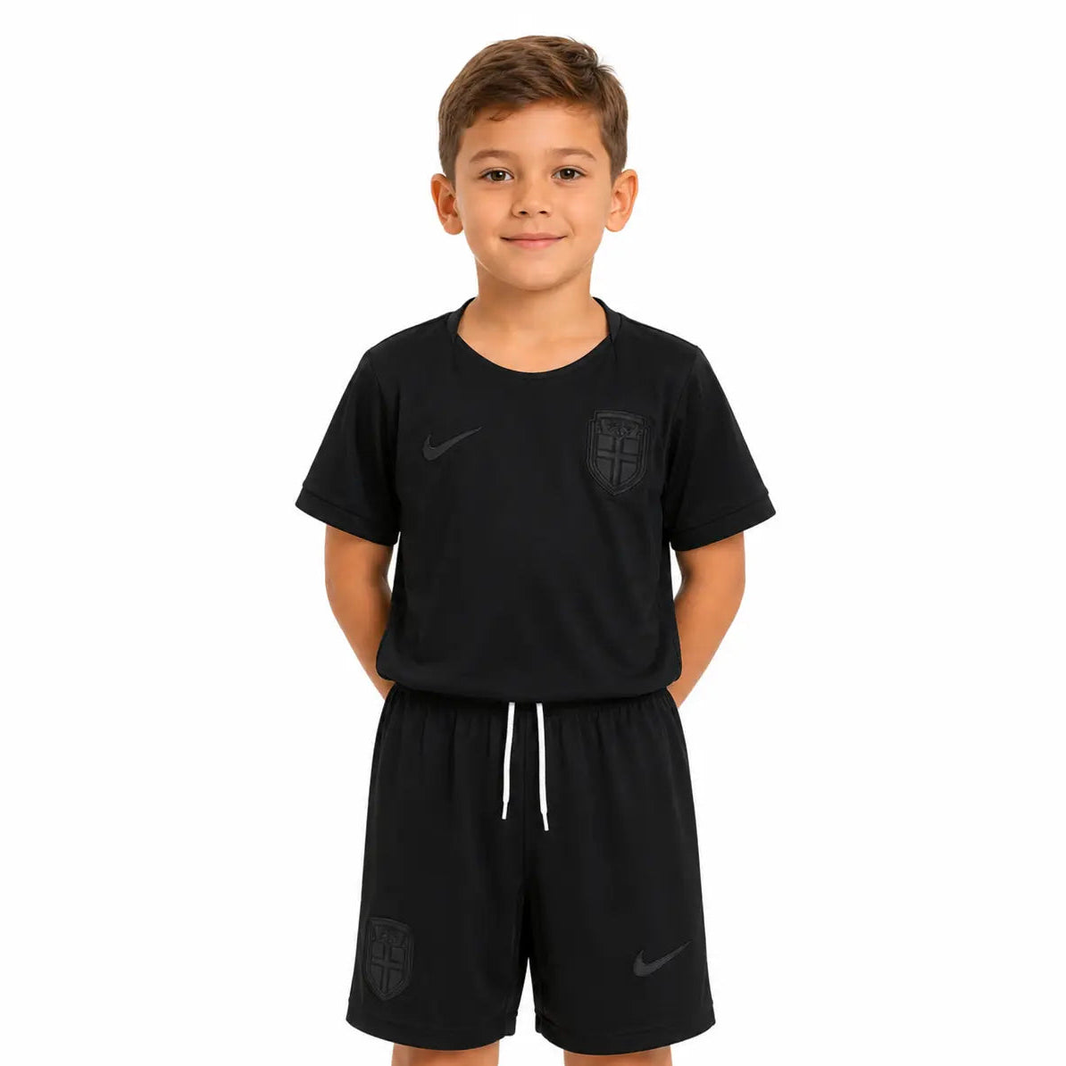 Conjunto Infantil Noruega 2026 Away Preta