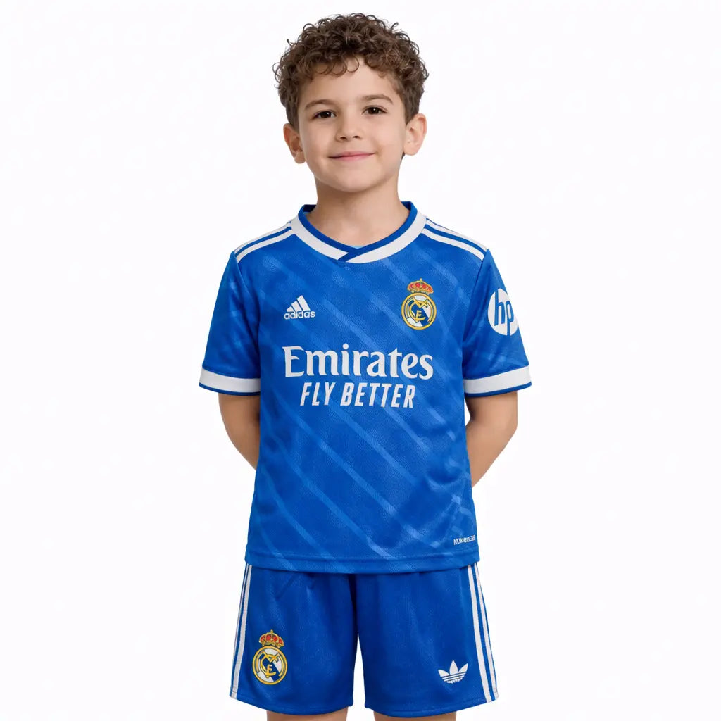 Conjunto Infantil Real Madrid 2025/26 Third Azul