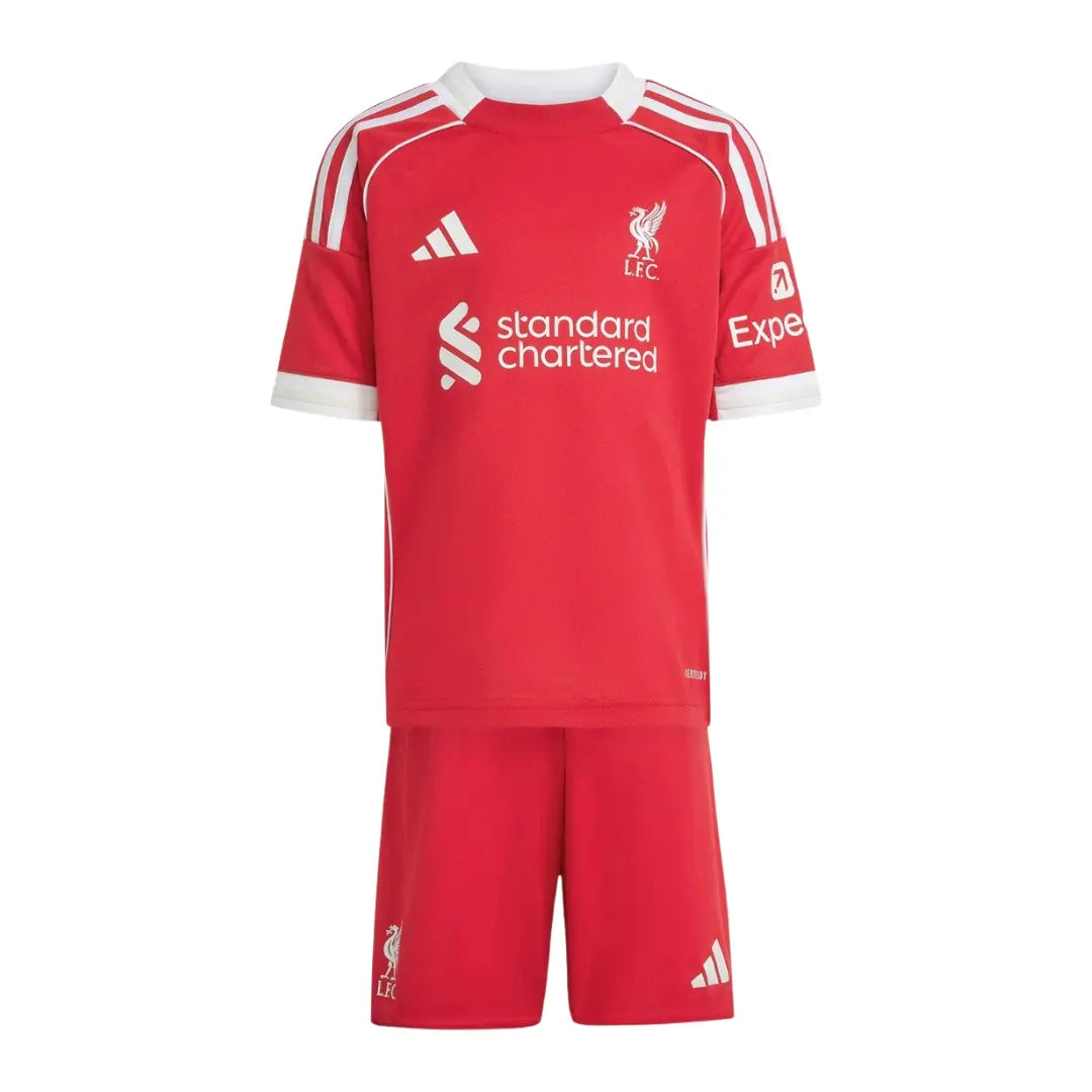 Conjunto Infantil Liverpool 2025/26 Home - Tamanho 28 (12-13 Anos)
