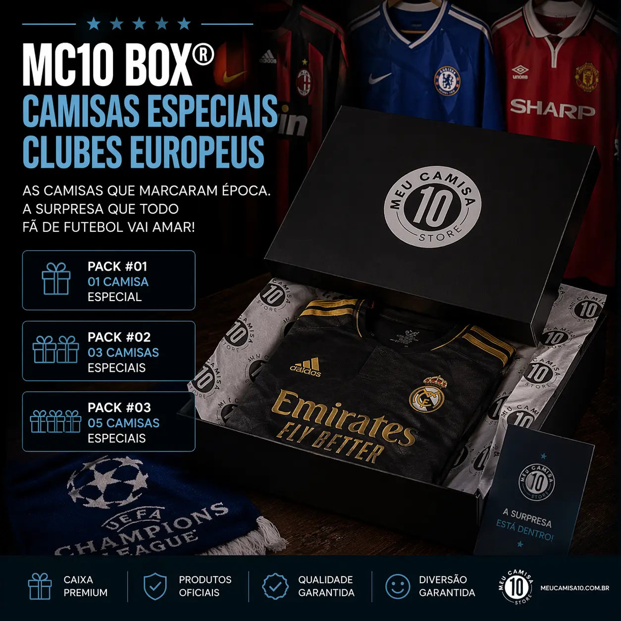 MC10 Box® - Camisas Especiais Clubes Europeus