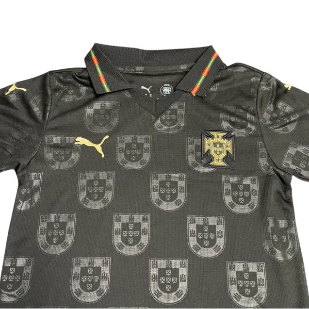Conjunto Infantil Portugal 2026 - Pantera Negra