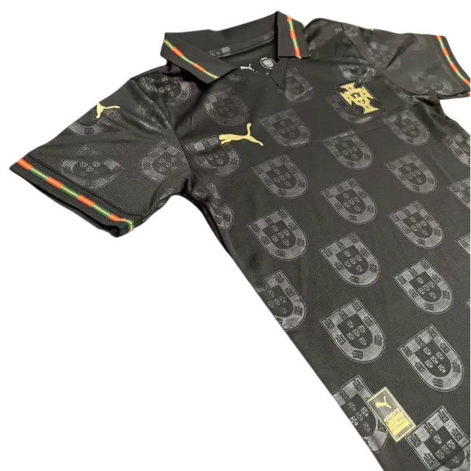 Conjunto Infantil Portugal 2026 - Pantera Negra
