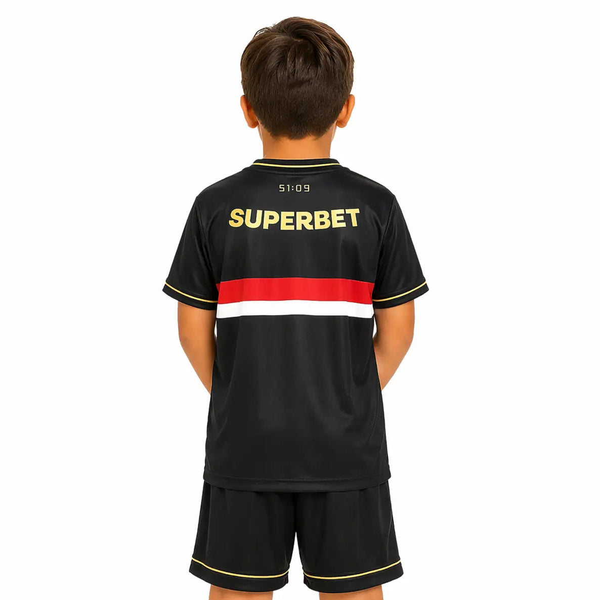 Conjunto Infantil São Paulo 2025 Third Preta