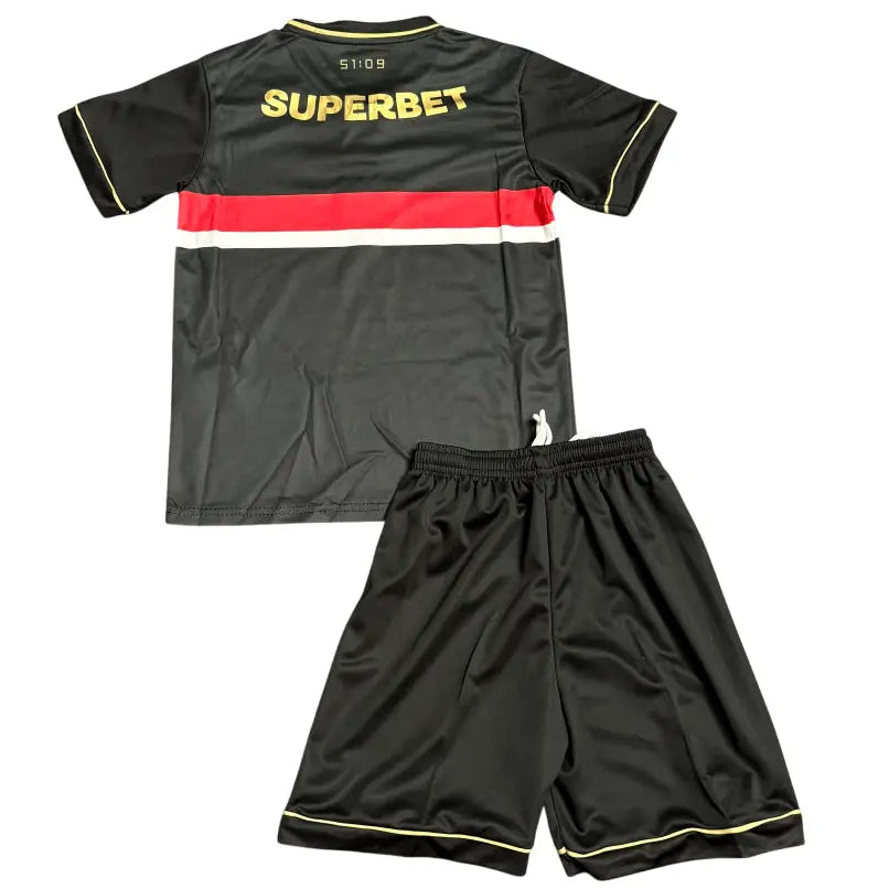 Conjunto Infantil São Paulo 2025 Third Preta