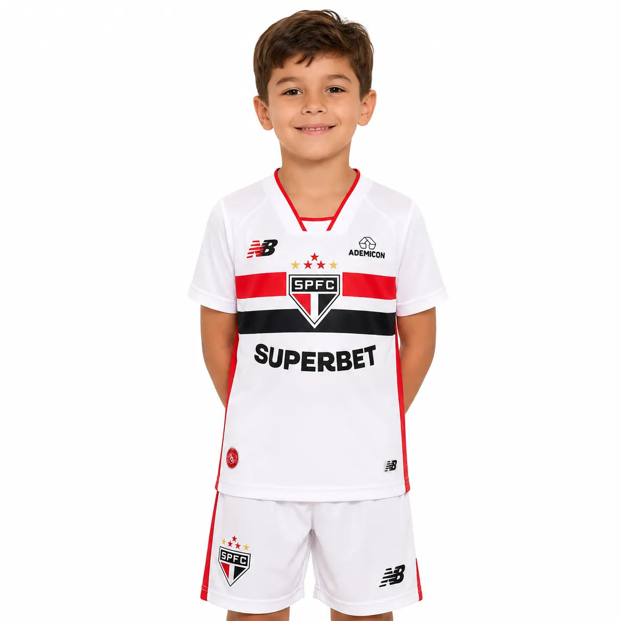 Conjunto Infantil São Paulo 2026 Home