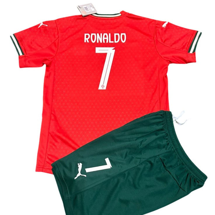 Conjunto Infantil Portugal 2025 Home - #7 RONALDO - 22 (6-7 Anos)