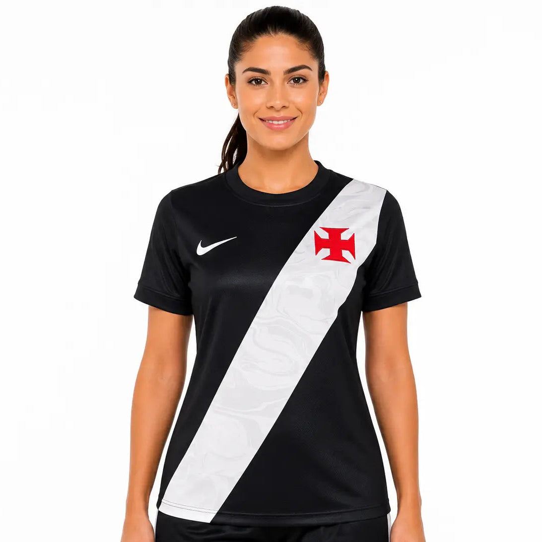 Camisa Vasco da Gama 2026 Home Preta - Versão Feminina